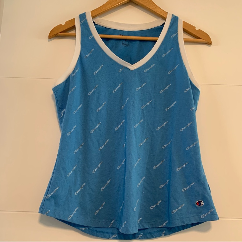 Champion | Brand Patterned V Neck Tank Top